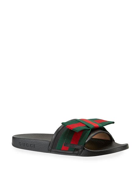 gucci flat pursuit web slide sandal
